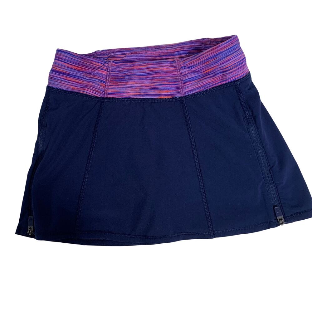 Athleta Girl size 6 Navy and Purple Athletic Tennis Skort